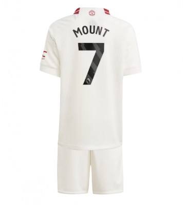 Manchester United Mason Mount #7 Koszulka Trzecich Dziecięca 2023-24 Krótki Rękaw (+ Krótkie spodenki)